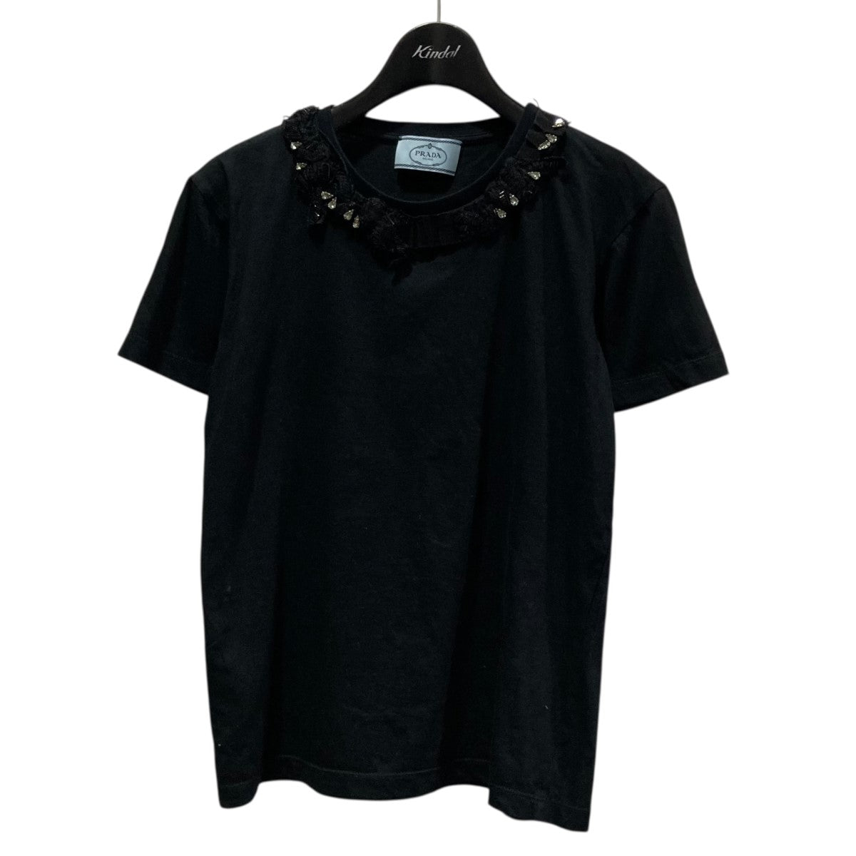 PRADA ネック装飾Tシャツ35917 古着・中古-1枚目のアイテム画像