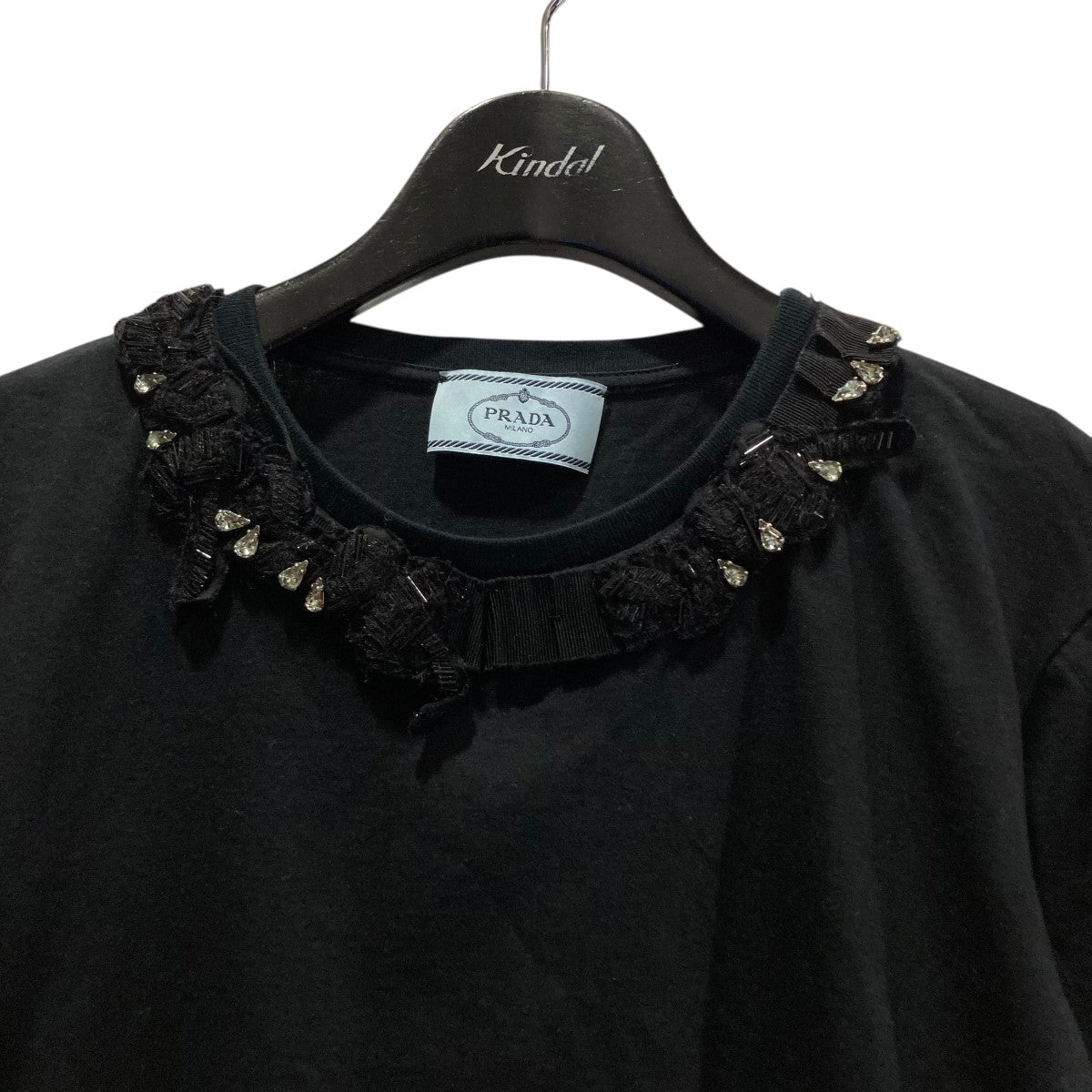 PRADA ネック装飾Tシャツ35917 古着・中古-3枚目のアイテム画像