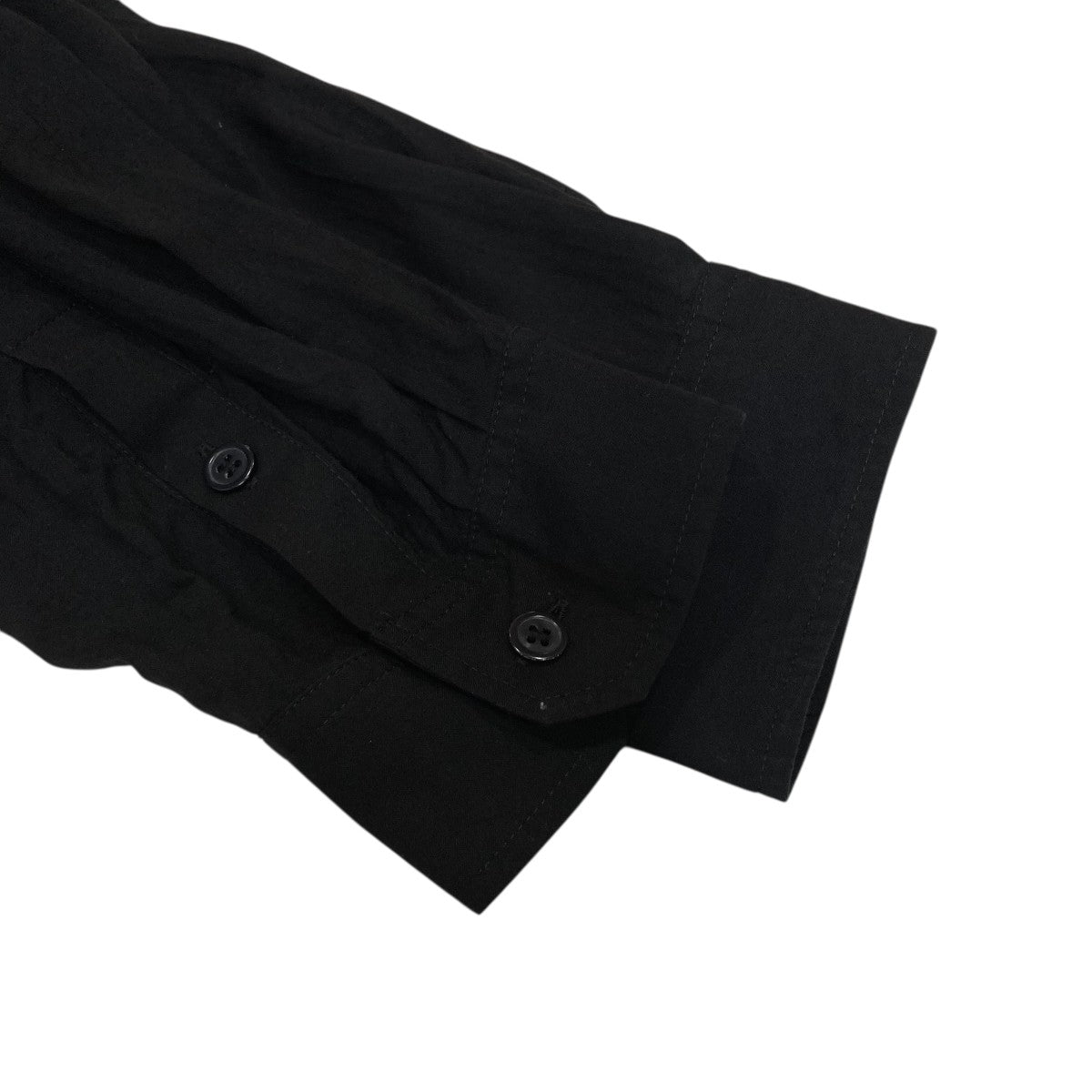 yohji yamamoto 左二重レイヤードレーヨンシャツ RAYON LOAN “LILY“ PRINTED SHIRT(M Black): S'YTE｜THE SHOP