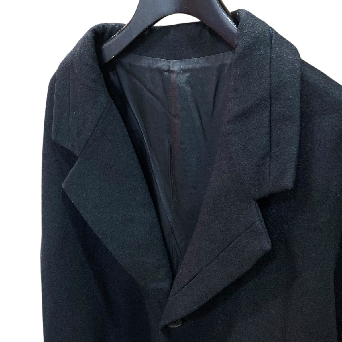 Y's ブラック チェスターコート Y'S for men(ワイズフォーメン) ロングチェスターコートMT-C07-105 MT