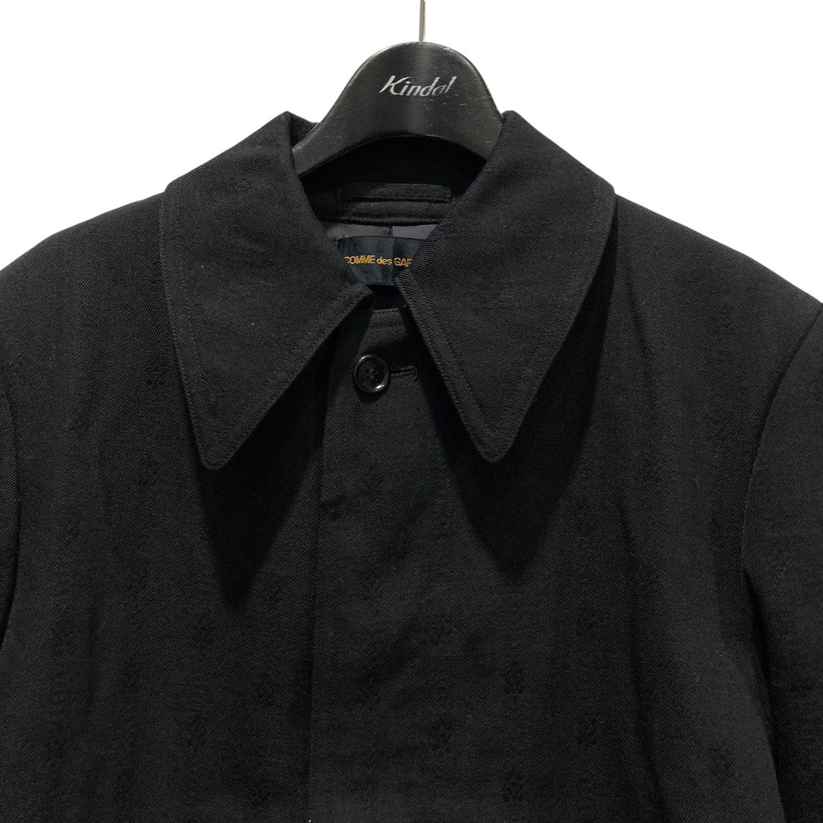 COMME des GARCONS(コムデギャルソン) 総柄コート ブラック