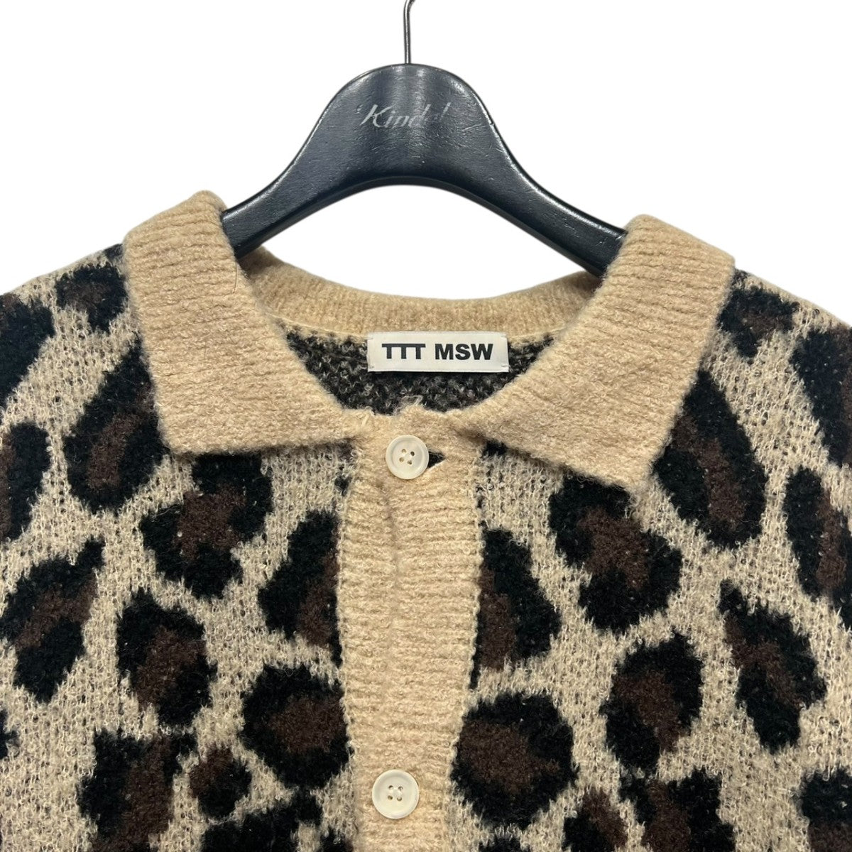 トップス TTT_MSW 21AW leopard cardigan TTT MSW(ティーモダンストリートウエア) 21AWレオパード