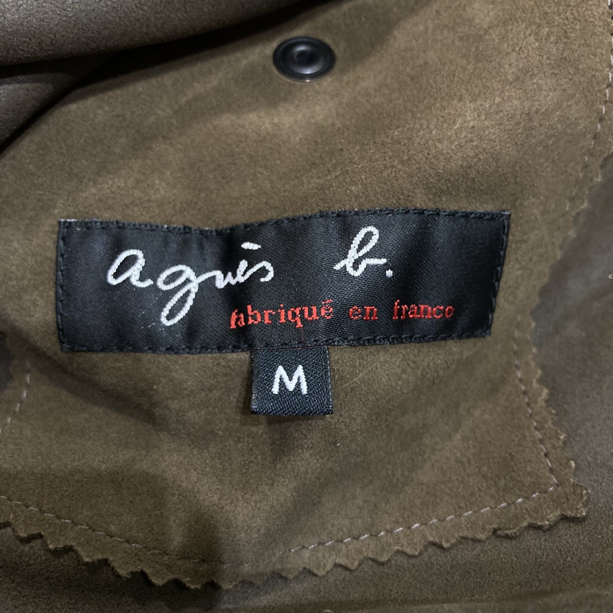 agnes b(アニエスベー) スエードシャツジャケット カーキ サイズ M