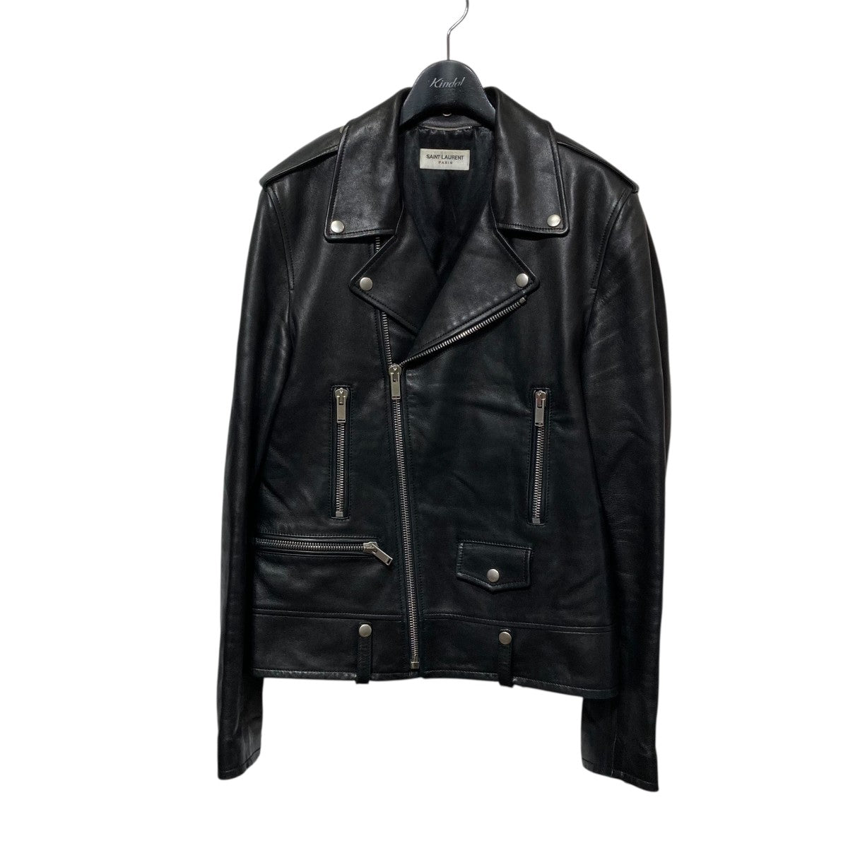 20ss SAINT LAURENT オペラ ウォッシュ レザージャケット 48