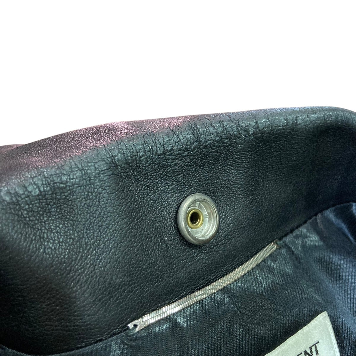 saint laurent parisライダースレザーバケットバッグ　black saint laurent parisライダースレザーバケットバッグ black saint