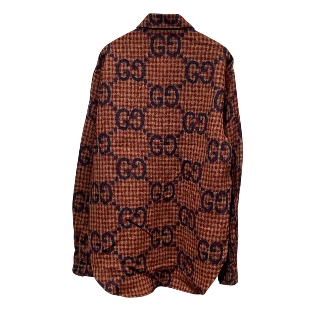10663【美品・人気モデル】グッチ☆GGマーモント総柄シャツ　入手困難 10663【美品・人気モデル】グッチ☆GGマーモント総柄シャツ 入手