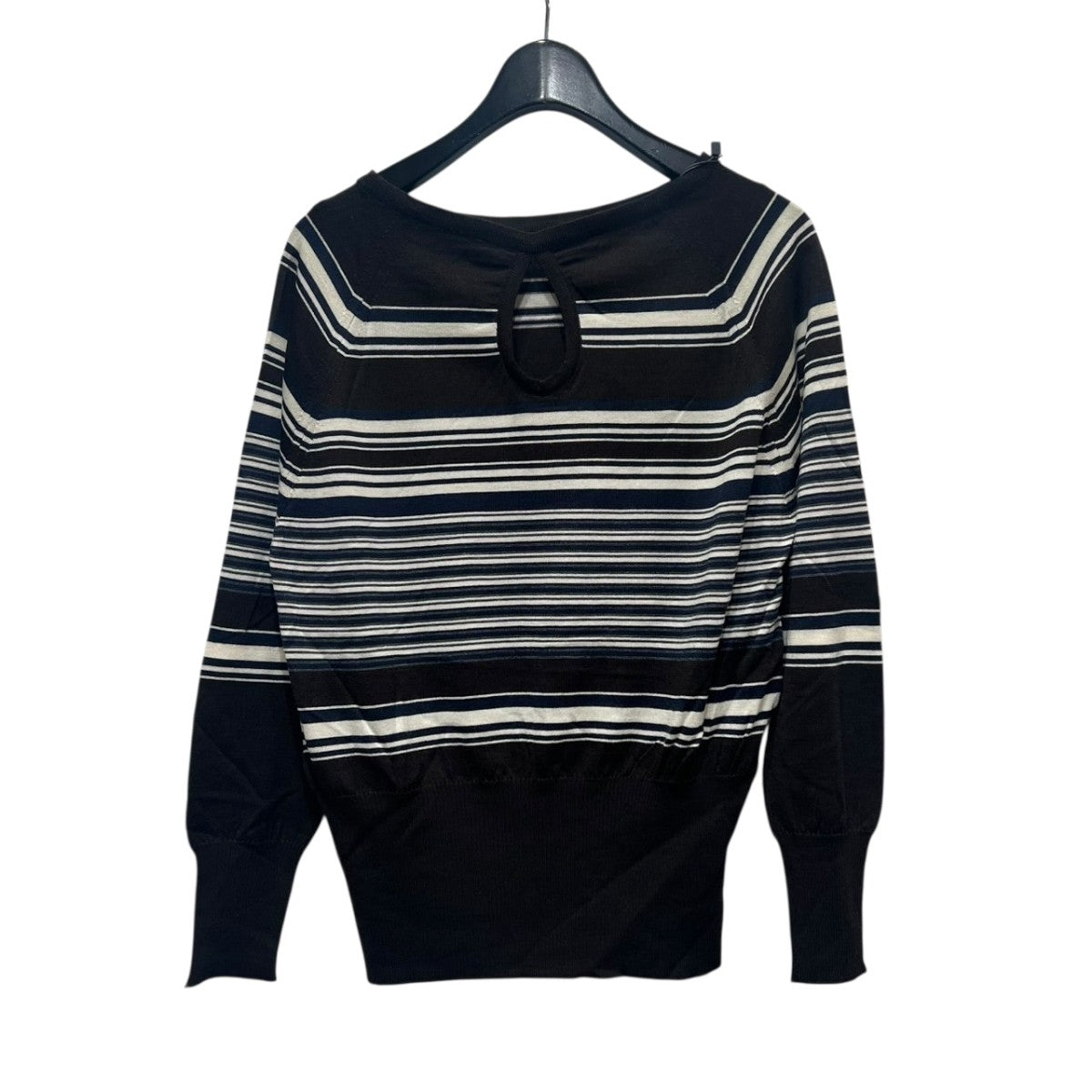 JOHN SMEDLEY(ジョンスメドレー) ボーダーニット ダークブラウン