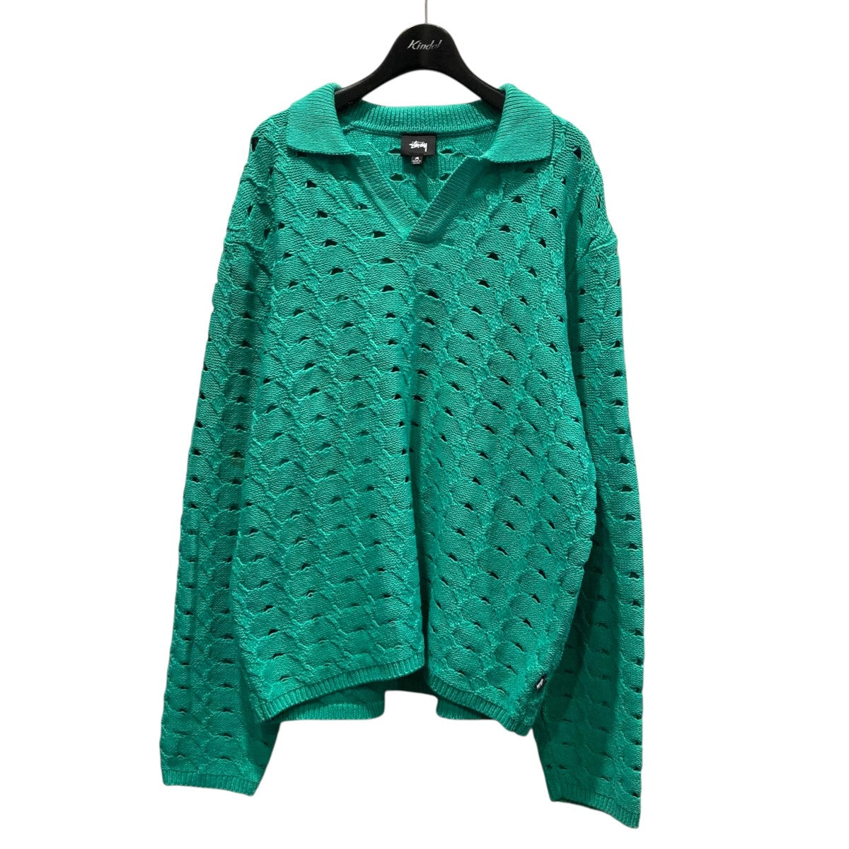 stussy オープンカラーニット117235 古着・中古-1枚目のアイテム画像