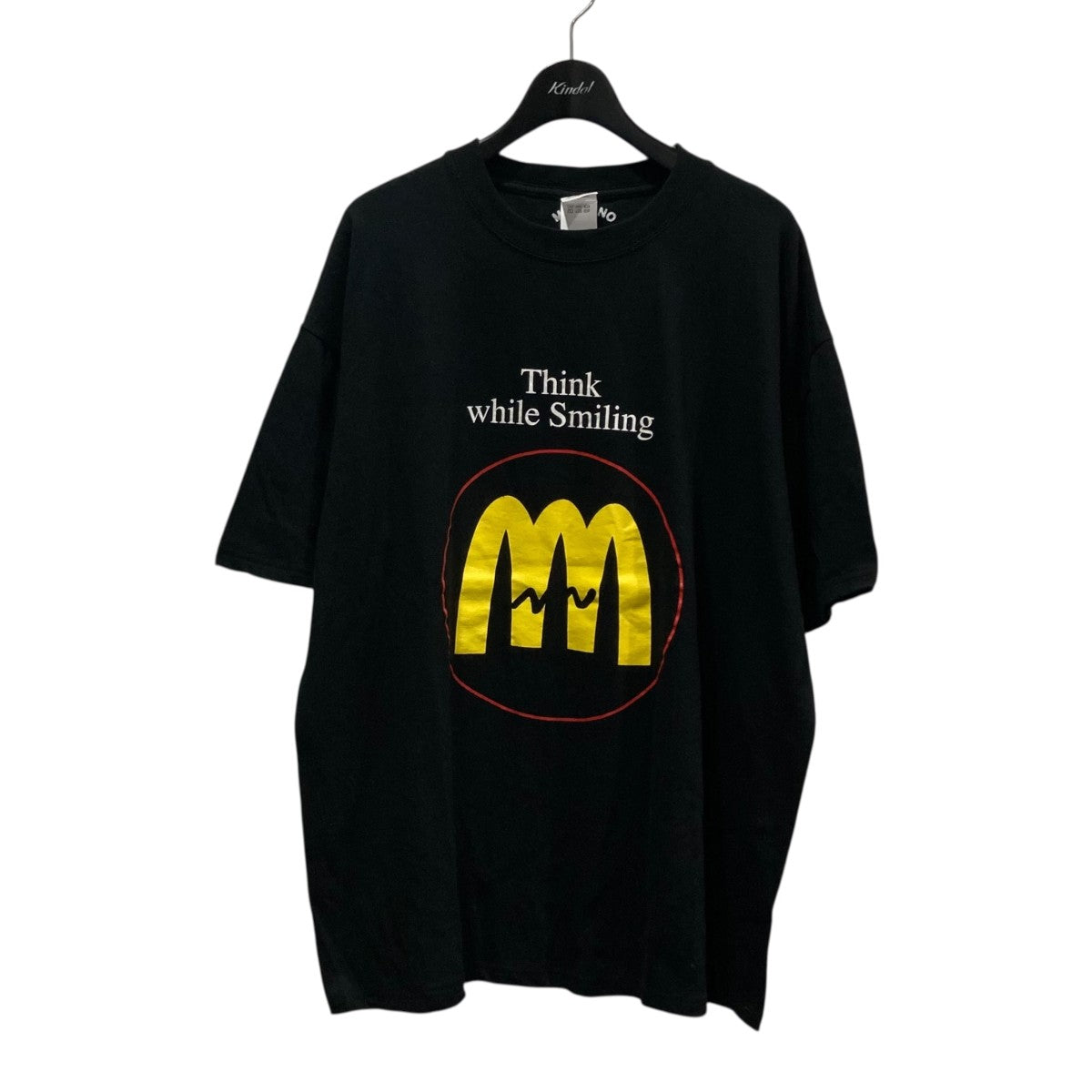 MINNANO Think while SmilingプリントTシャツ 古着・中古-1枚目のアイテム画像