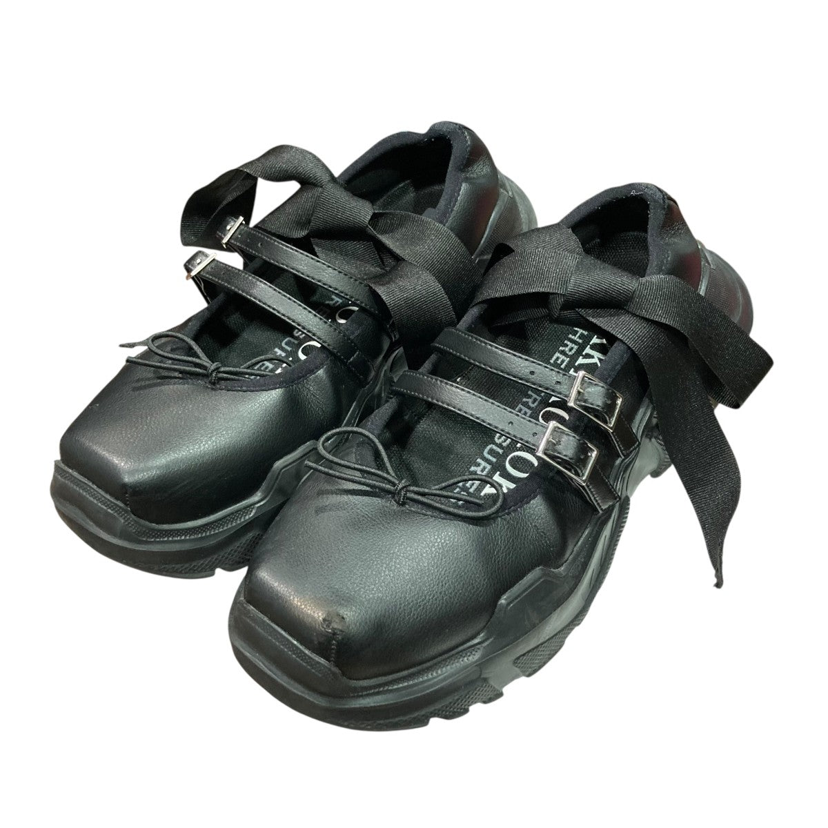 AKIKOAOKI(アキコアオキ) Giselle-faux leatherバレエシューズ