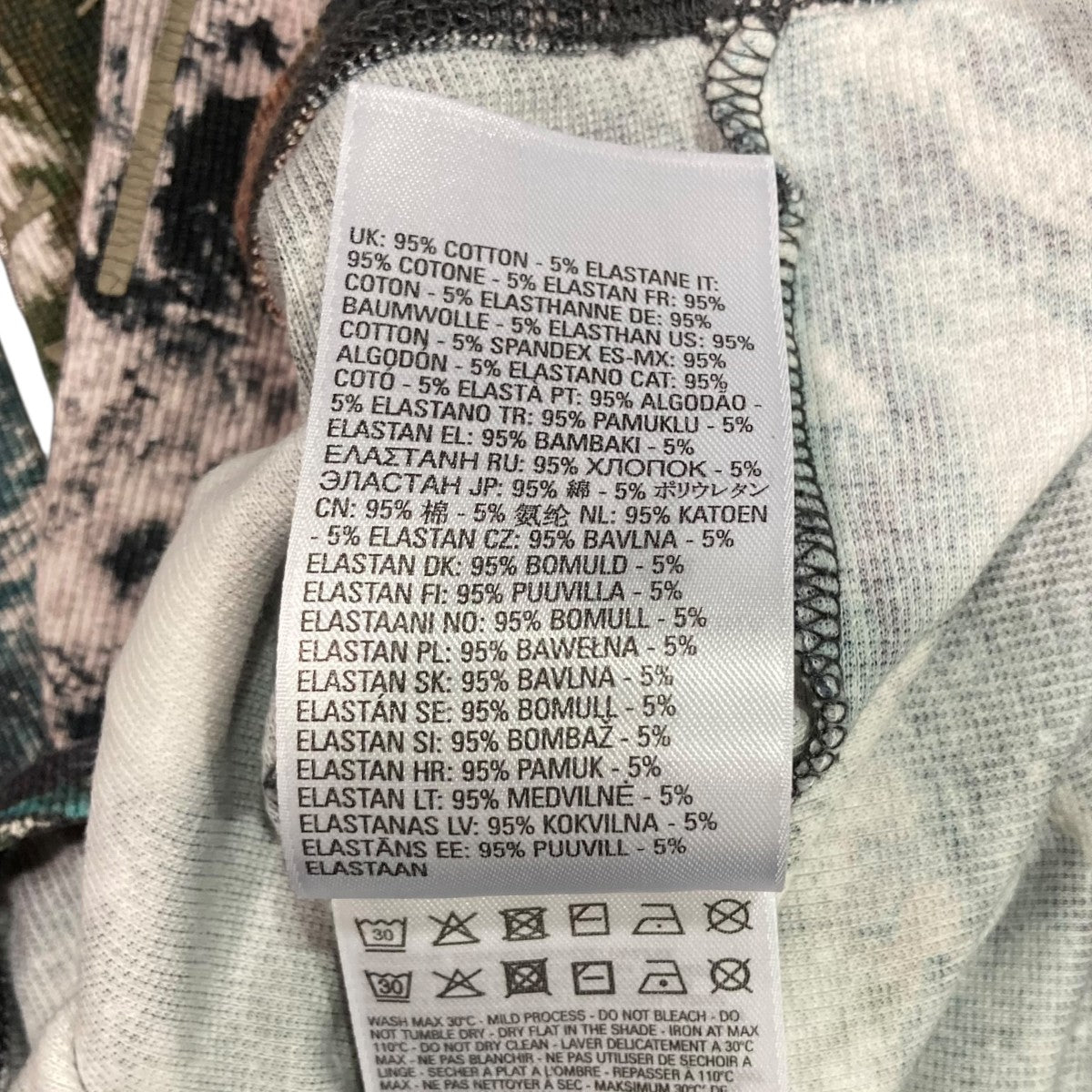DIESEL(ディーゼル) 総柄ヘンリーネックカットソーT-JUSER-L1 T