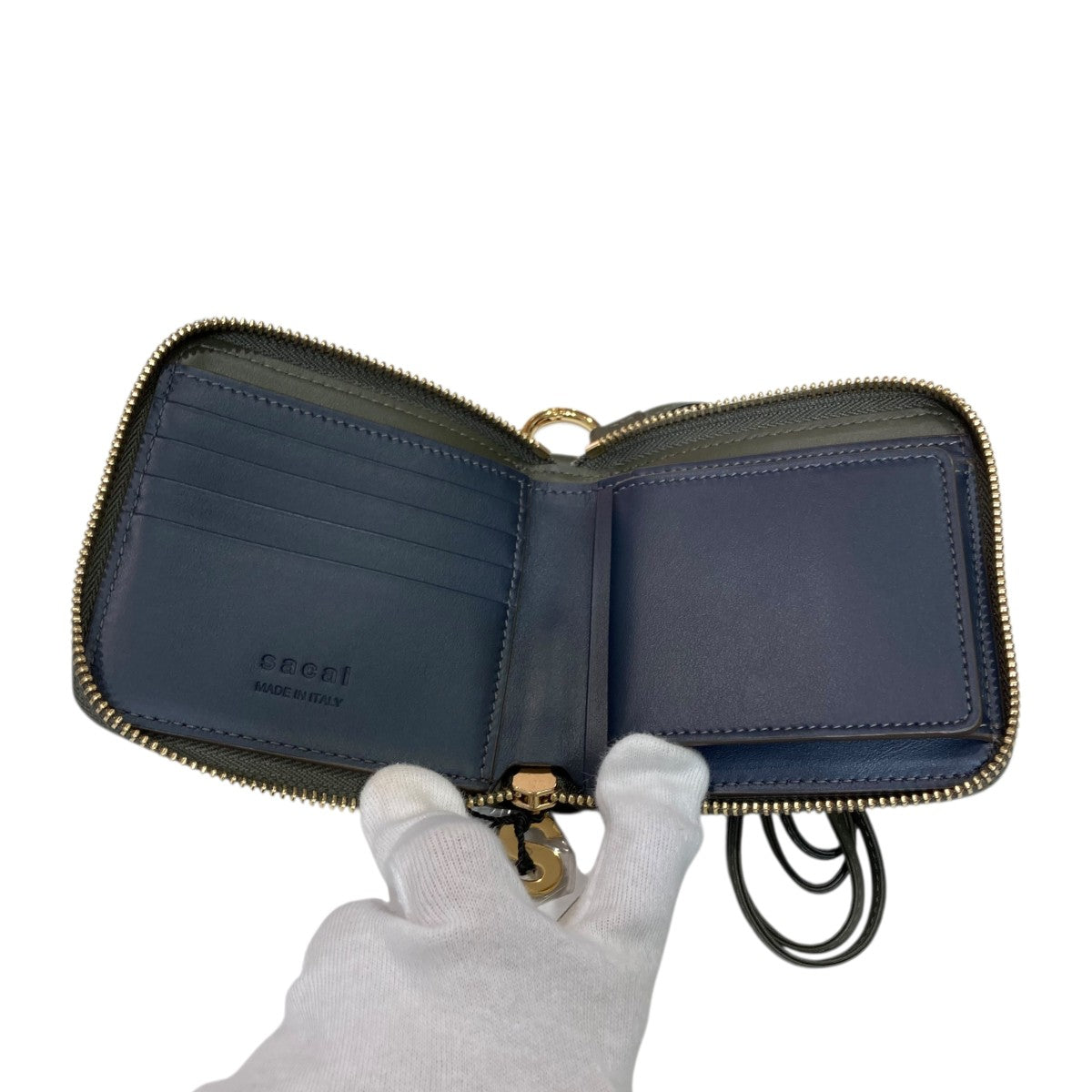 sacai(サカイ) Bicolor Half Fold Walletバイカラーラウンド
