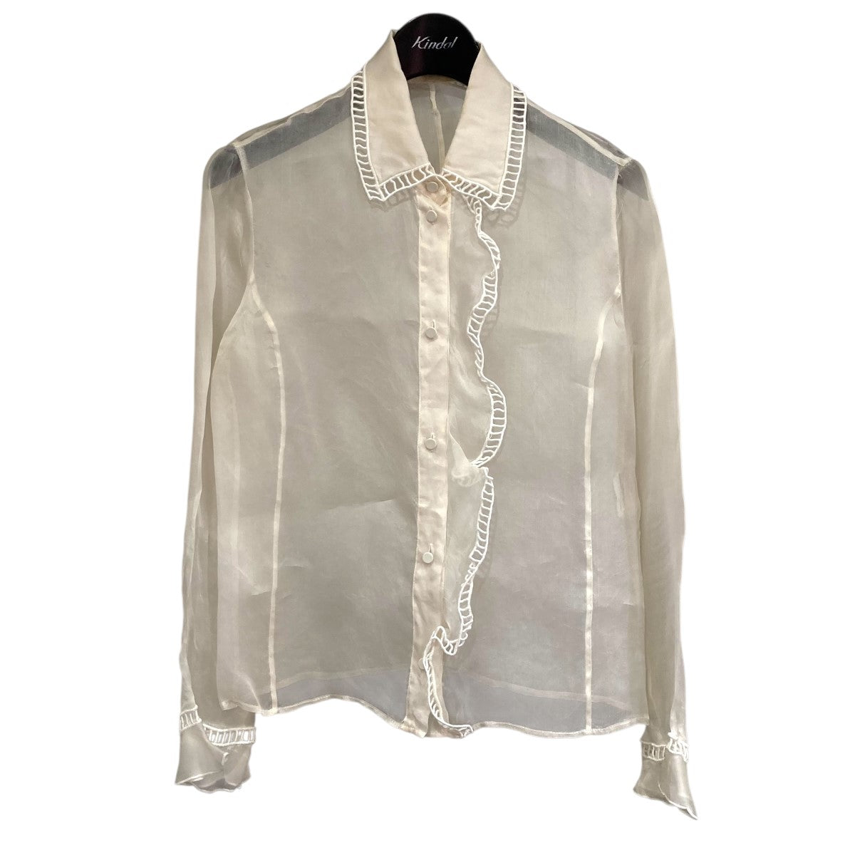 【値下げ】VALENTINO シルクシアーシャツ アイボリー サイズ：40/4 (自由が丘店) VALENTINO(ヴァレンチノ) シルクシアーシャツ アイボリー サイズ