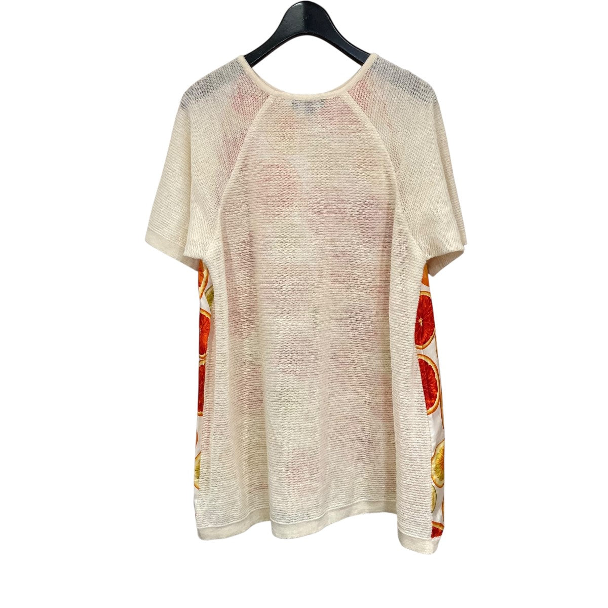 グッチ GUCCI オレンジプリント半袖ニット ベージュ サイズ：L GUCCI(グッチ) オレンジプリント半袖ニット ベージュ サイズ L