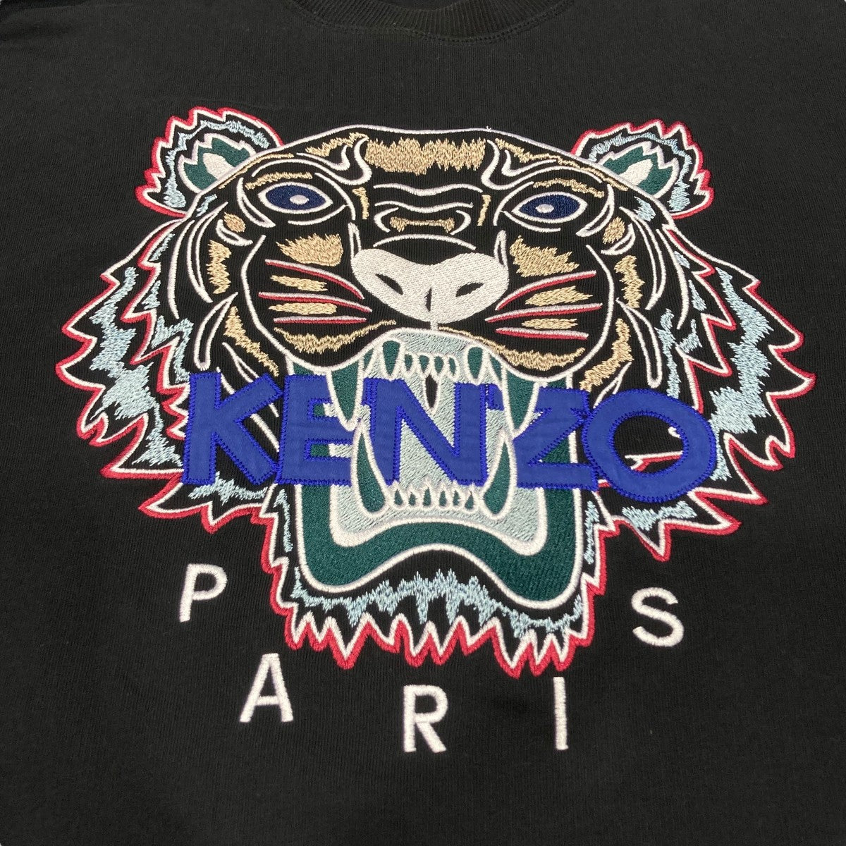 KENZO トラ刺繍 ブラック スウェット XS KENZO ブラック 虎刺繍 スウェット XS