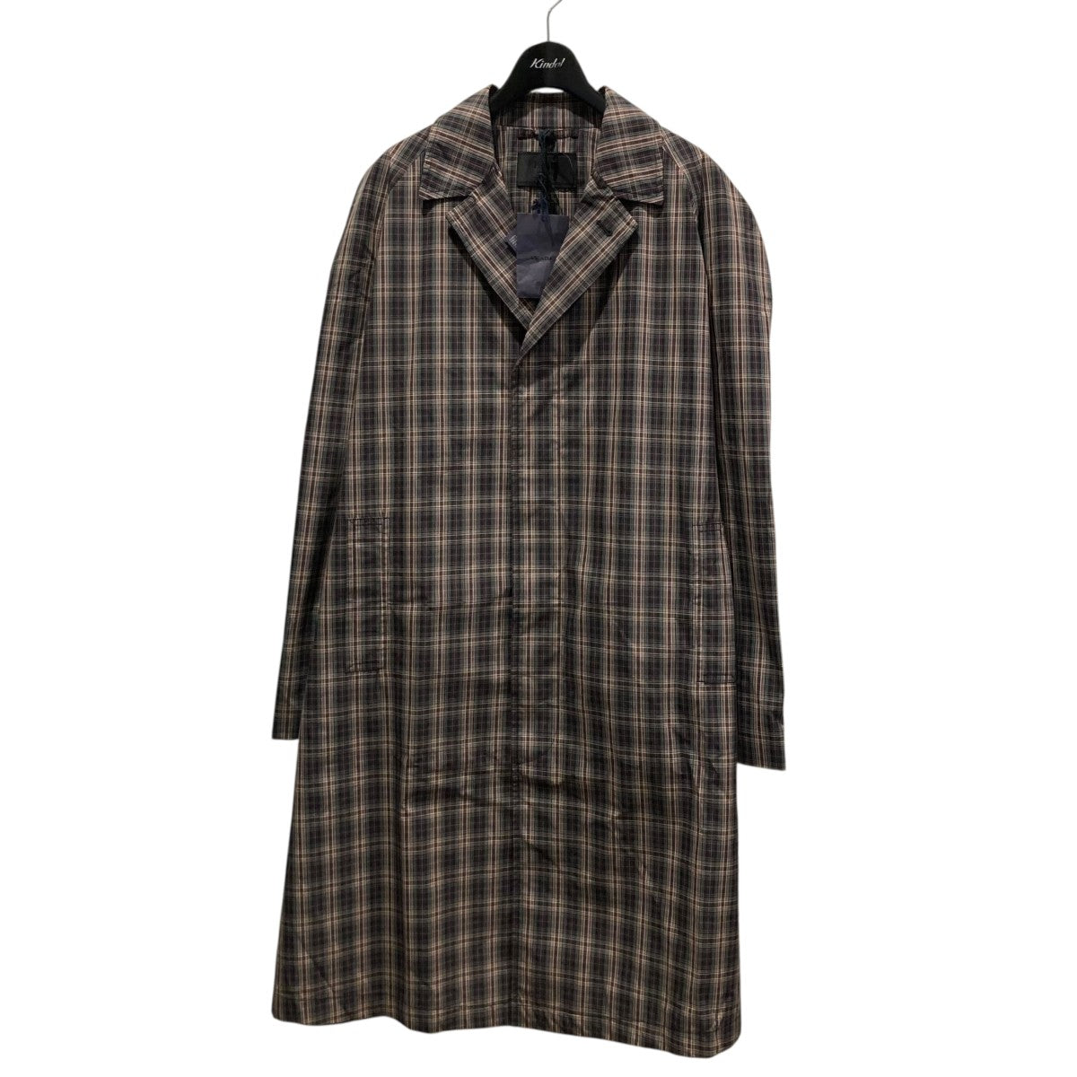 PRADA バック三角デザインコットンチェックコートSGC214 古着・中古-1枚目のアイテム画像