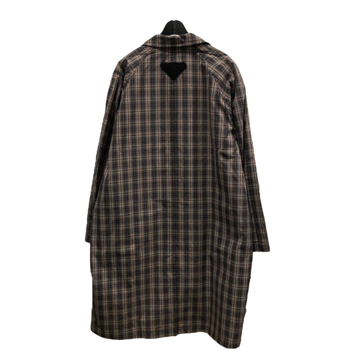 PRADA バック三角デザインコットンチェックコートSGC214 古着・中古-2枚目のアイテム画像
