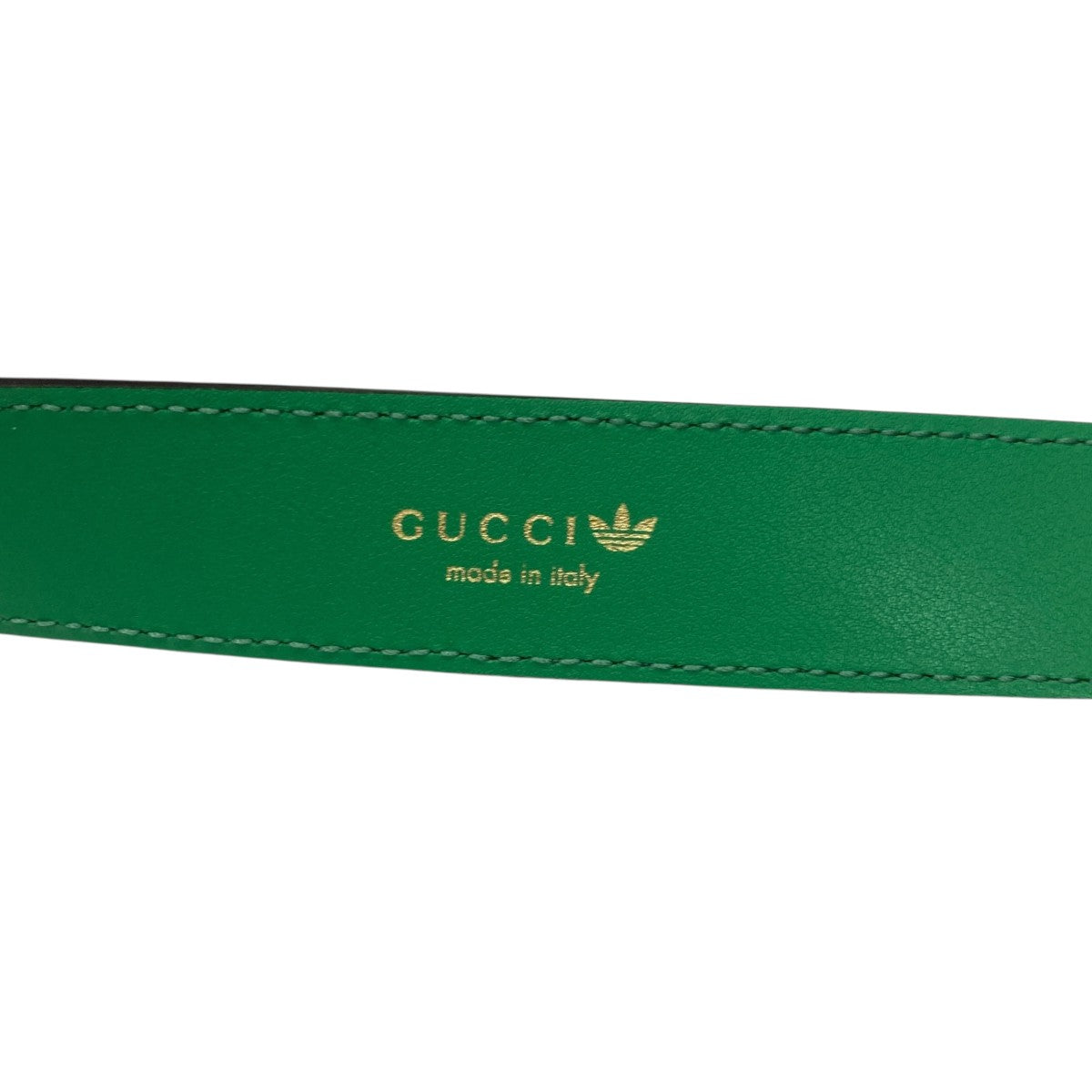 【GUCCI】GGロゴ レザー ベルト 緑 GUCCI×adidas ロゴレザーベルト702277 702277 グリーン｜【公式