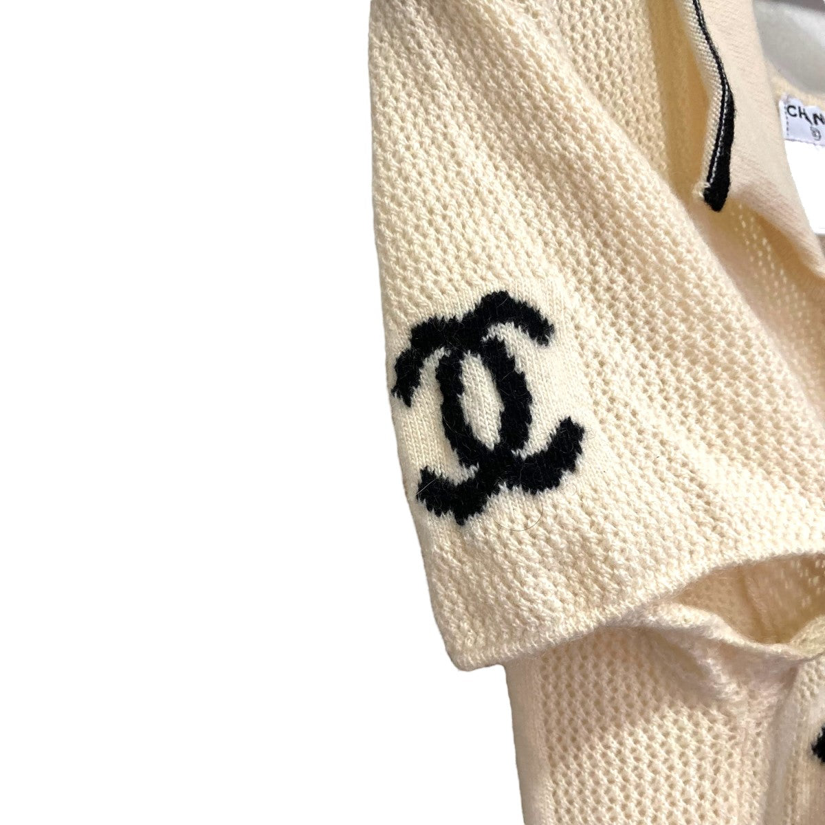 CHANEL ココマークカシミヤ半袖ニットP16732V00884 古着・中古-4枚目のアイテム画像