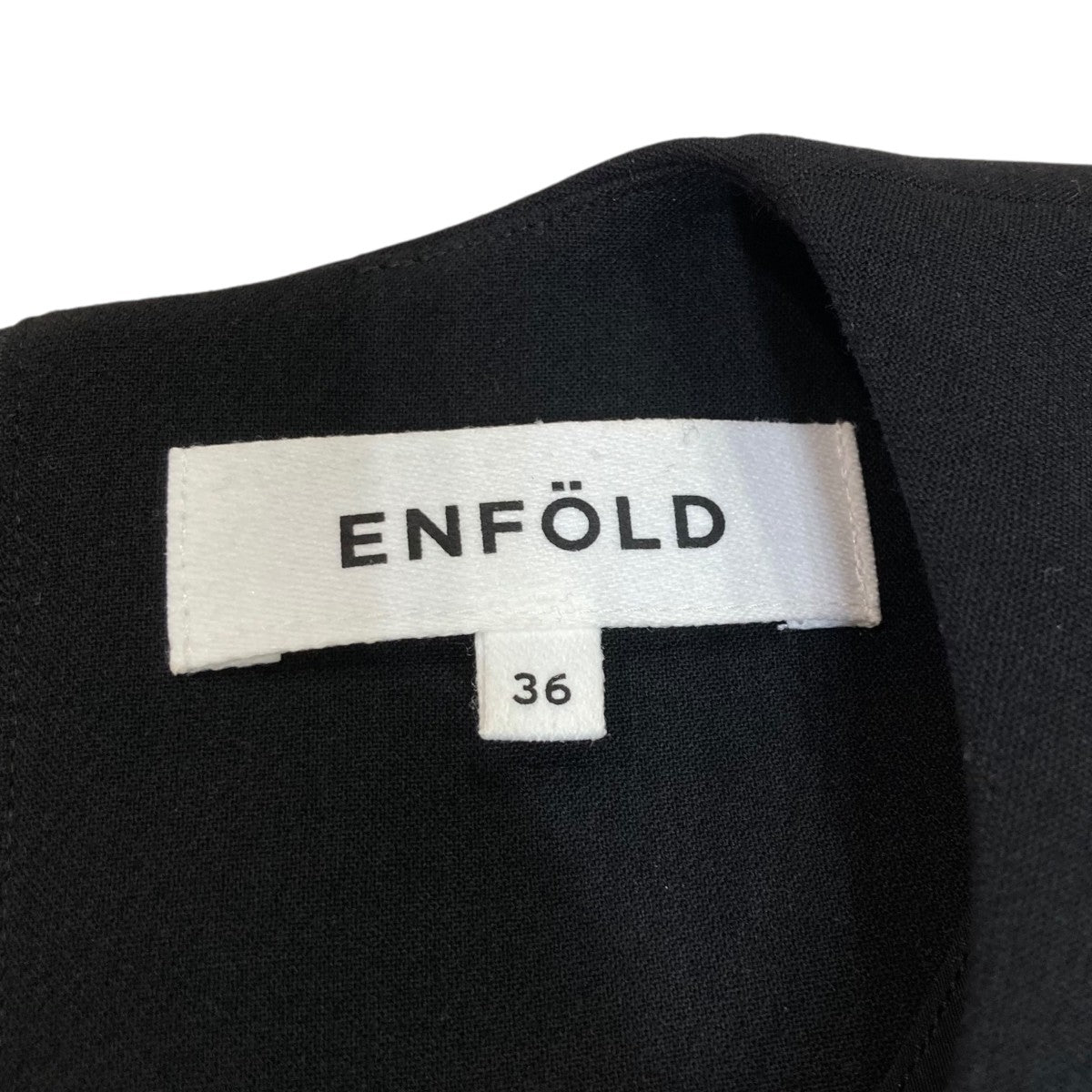 ENFOLD(エンフォルド) ダブルクロス Aラインポケットドレス