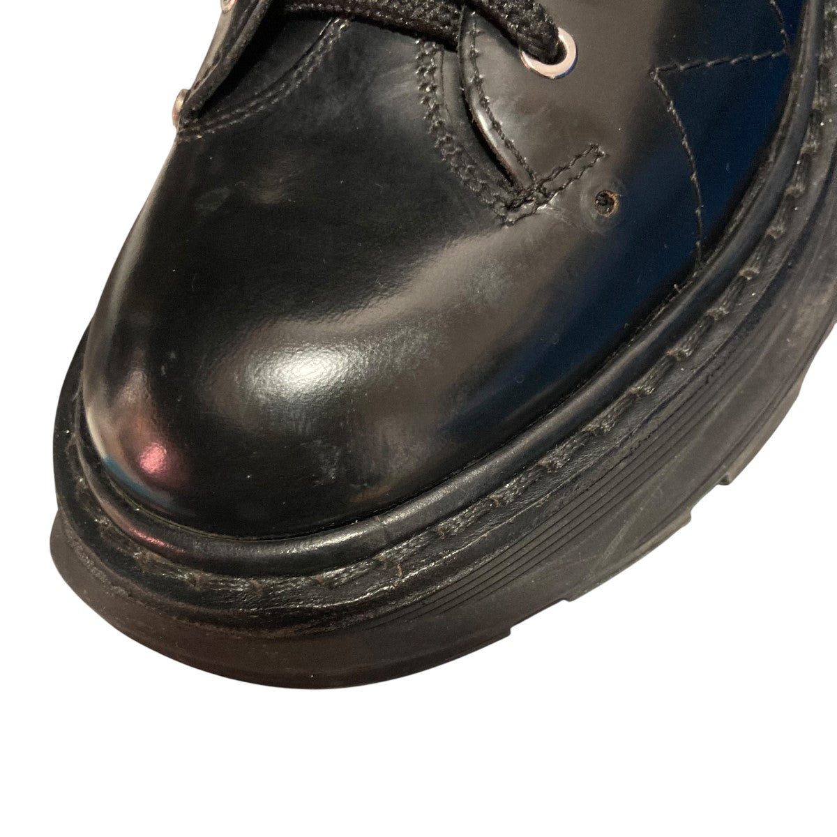 ALEXANDER McQUEEN レースアップロングブーツ595466 595466 ブラック 