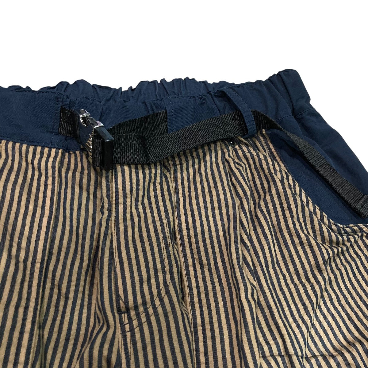 sacai 新品未使用 サイズ1 ネイビー×ストライプ 楽天市場】【中古】sacai ストライプパンツ ネイビー サイズ：1