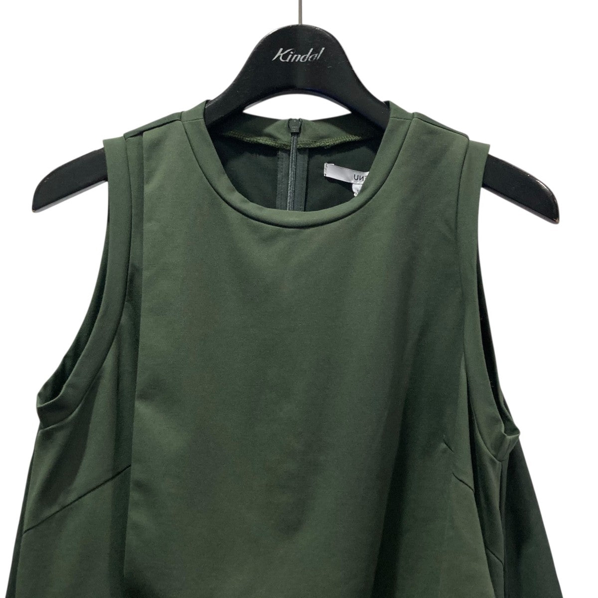 アンスリード UN3D． DRAPE COCOON TOP ノースリーブカットソー 522542701101-01 グリーン サイズ：38 UN3D．(アンスリード) DRAPE COCOON TOPノースリーブカットソー