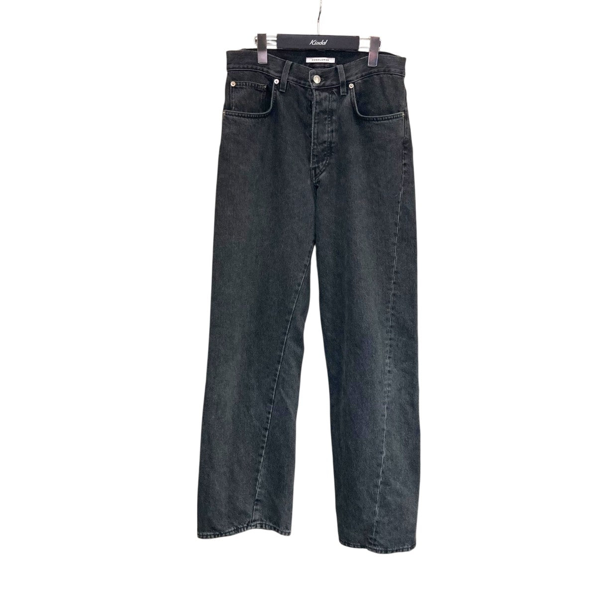WIDE TWIST WASHED BLACKワイドツイストデニムパンツ5094