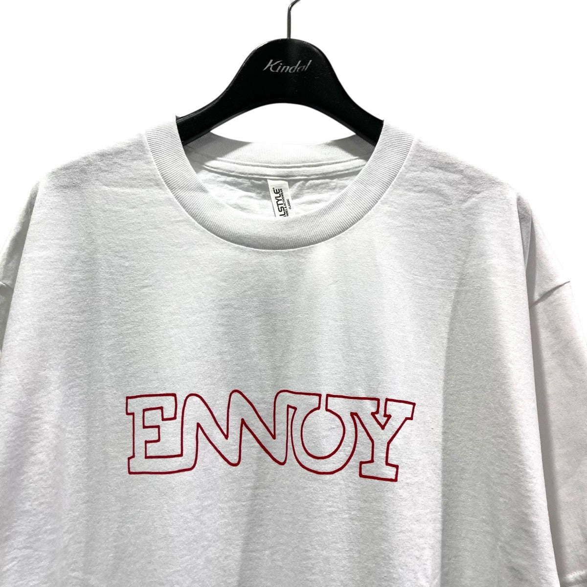 ENNOY×ken kagami electric logo teeエレクトリックレッドロゴプリントTシャツ 古着・中古-3枚目のアイテム画像