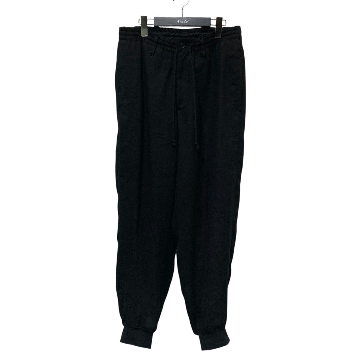 Yohji Yamamoto pour homme 24SSL VEIL LAWN R-RIBBED HEM PANTSリネンリブパンツHS-P20-319 古着・中古-1枚目のアイテム画像