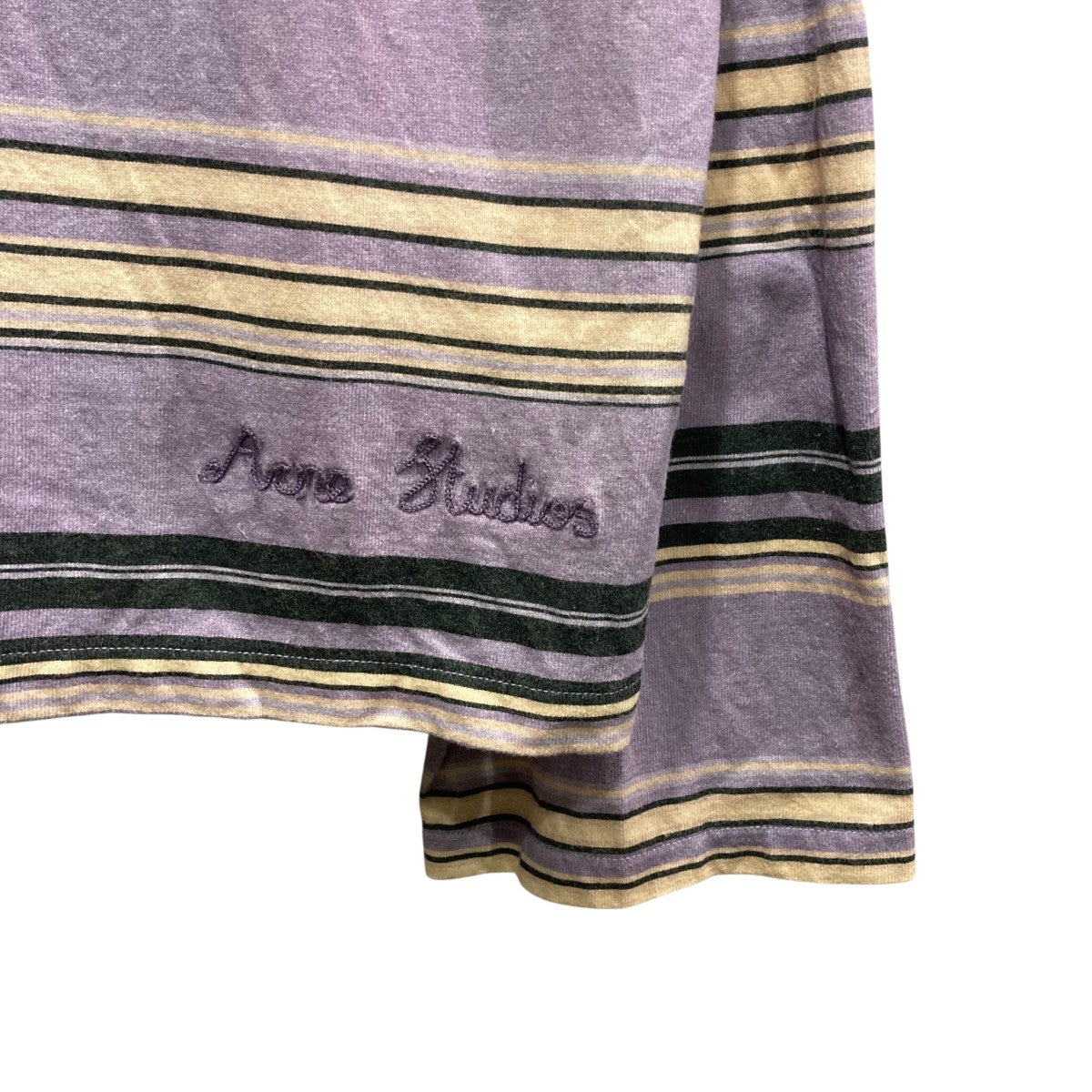 アクネストゥディオズ ACNE STUDIOS ボーダーボートネックカットソー FN-WN-TSHI000423 パープル サイズ：XS ACNE STUDIOS(アクネストゥディオズ) ボーダーボートネック