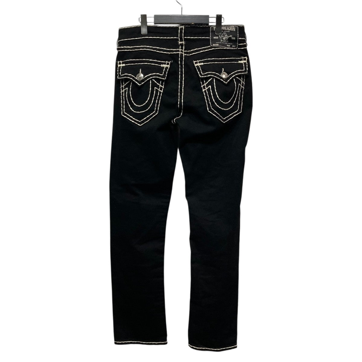 True Religion デニムパンツ ブラック 黒 スタッズ W35 TRUE RELIGION(トゥルーレリジョン) デニムパンツ ブラック