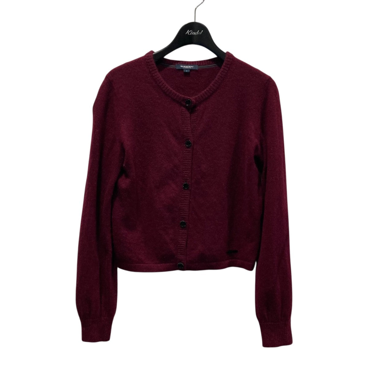BURBERRY LONDON カーディガン カシミヤ混 ワインレッド BURBERRY LONDON カーディガン カシミヤ混 ワインレッド