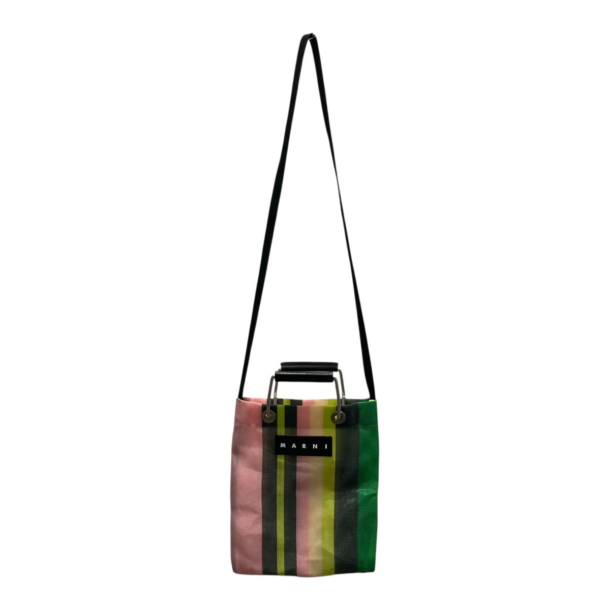MARNI(マルニ) ストライプミニショルダーバッグ ピンク×グリーン