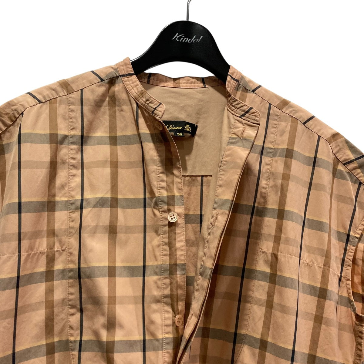 Drawer コットンチェックブザムノースリーブワンピースノースリーブチェックワンピース6526-299-1238 古着・中古-4枚目のアイテム画像