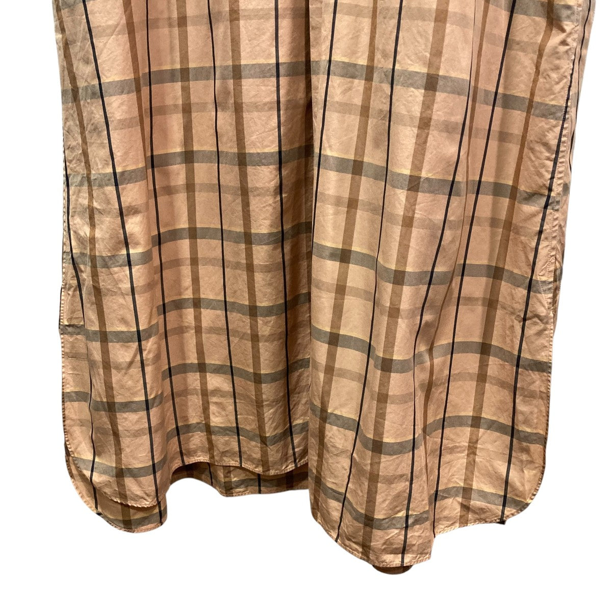 Drawer コットンチェックブザムノースリーブワンピースノースリーブチェックワンピース6526-299-1238 古着・中古-5枚目のアイテム画像