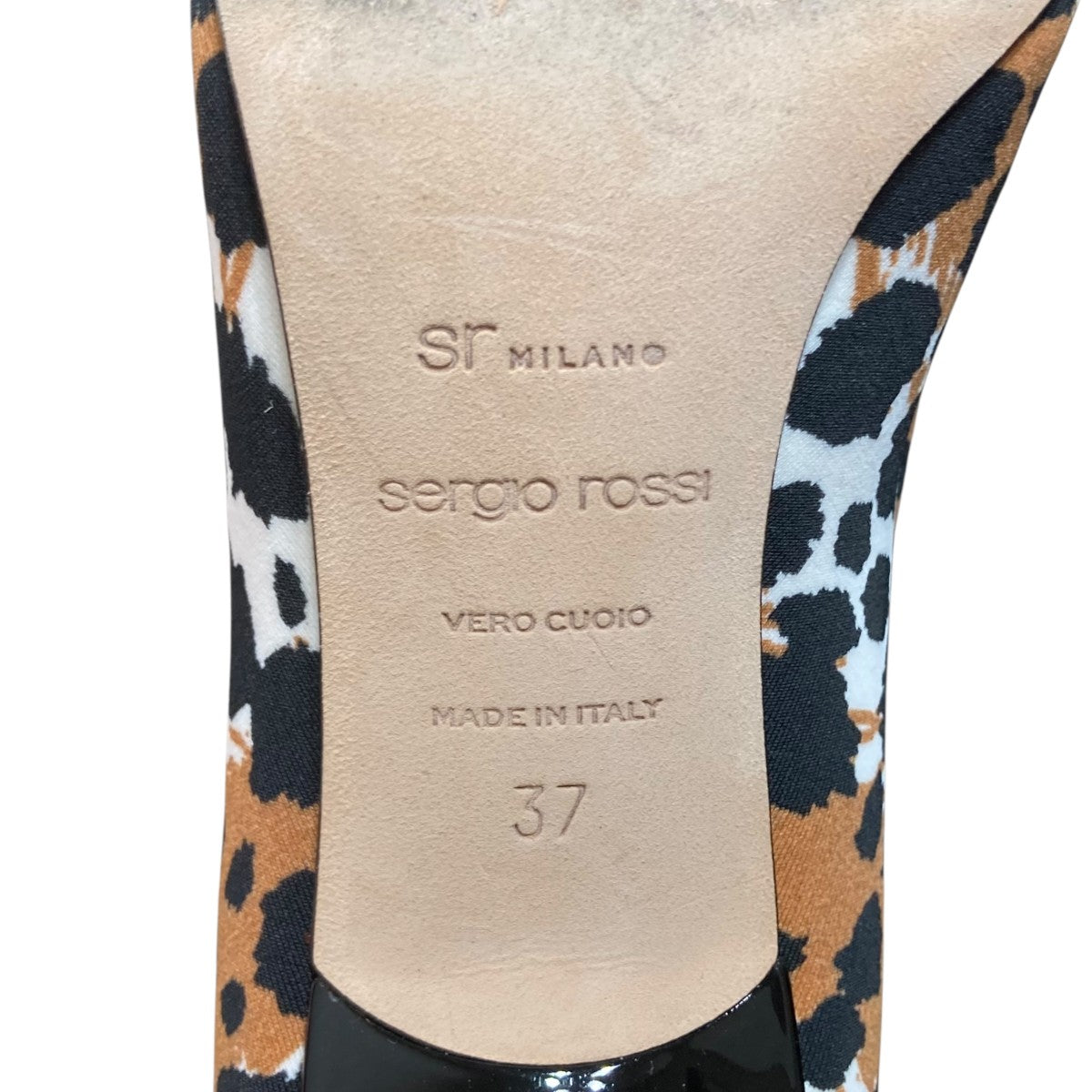 sergio rossi(セルジオロッシ) レオパードショートソックブーツ