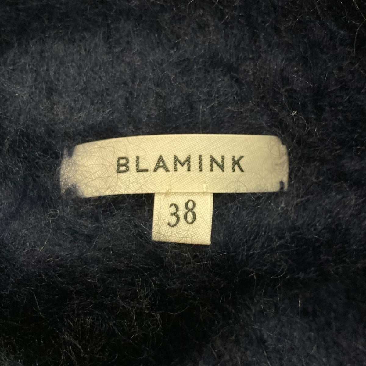 BLAMINK カシミヤファー7Gショートスリーブカシミヤ半袖ニット7918-299-0106 古着・中古-5枚目のアイテム画像