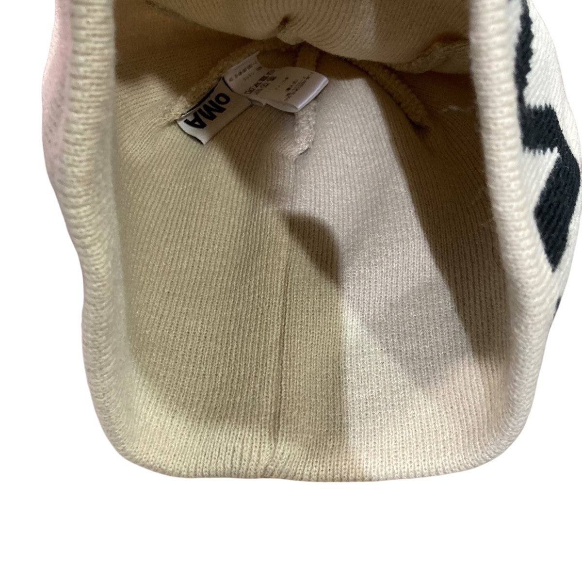oMA OG SKULL CAP ロゴビーニー アイボリー ホワイト oMA(OMA) LOGO SKULL CAPロゴニットキャップ アイボリー サイズ