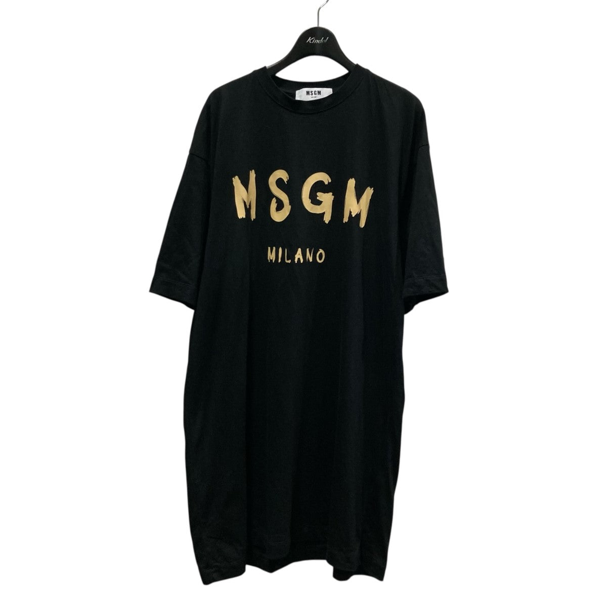 MSGM ブラック ロゴプリント 長袖Tシャツ MSGM ブラック ロゴプリント 長袖Tシャツ ロンT MSGM(エムエス