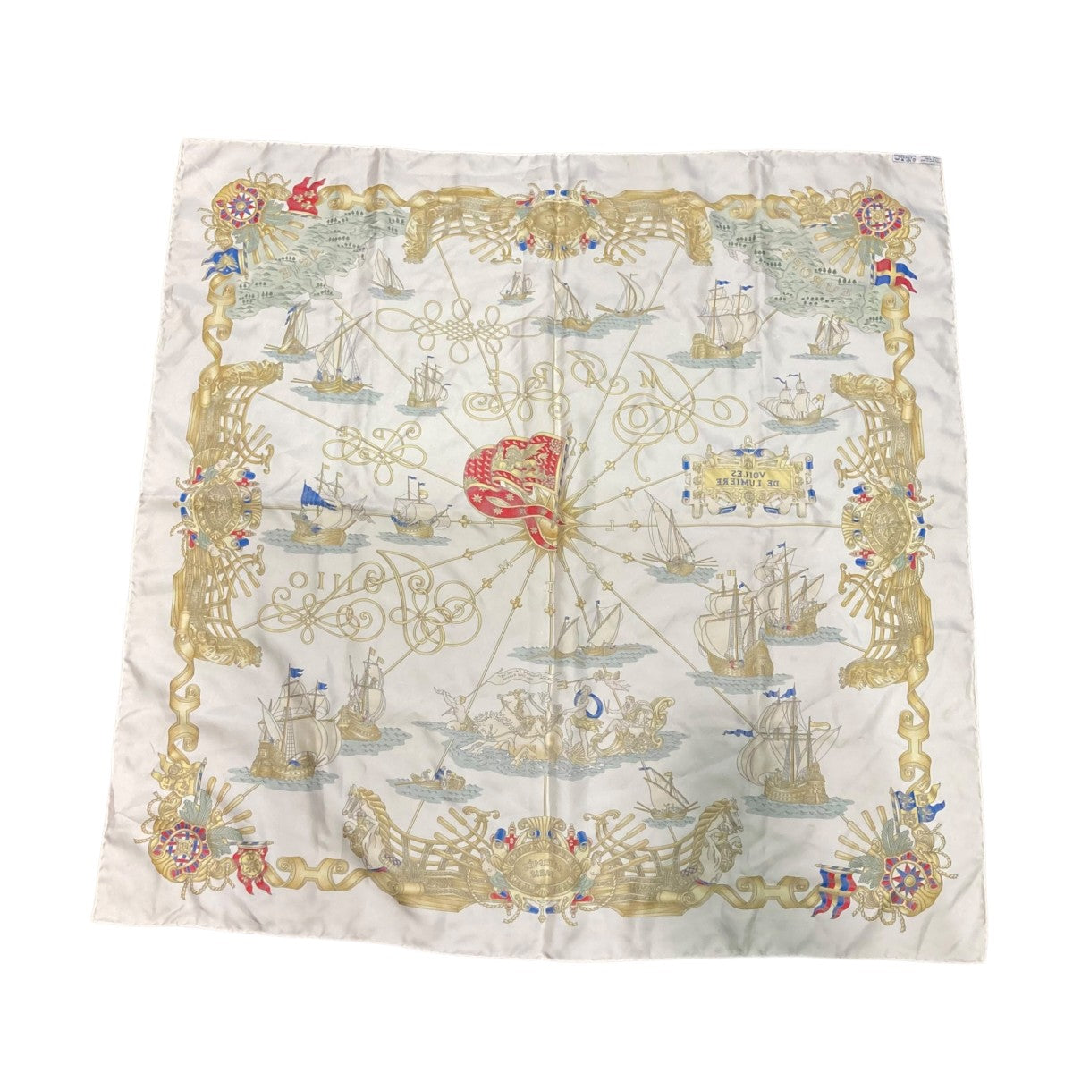 【美品/希少】 エルメス スカーフ 総柄 帆船 カレ 90 大判 シルク 楽天市場】【中古】【アパレル】HERMES エルメス カレ90