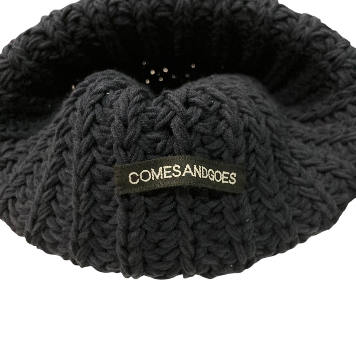 everyone×comes and goes ニット帽 ネイビー COMES AND GOES(カムズアンドゴーズ) COTTON BIG KNITニット