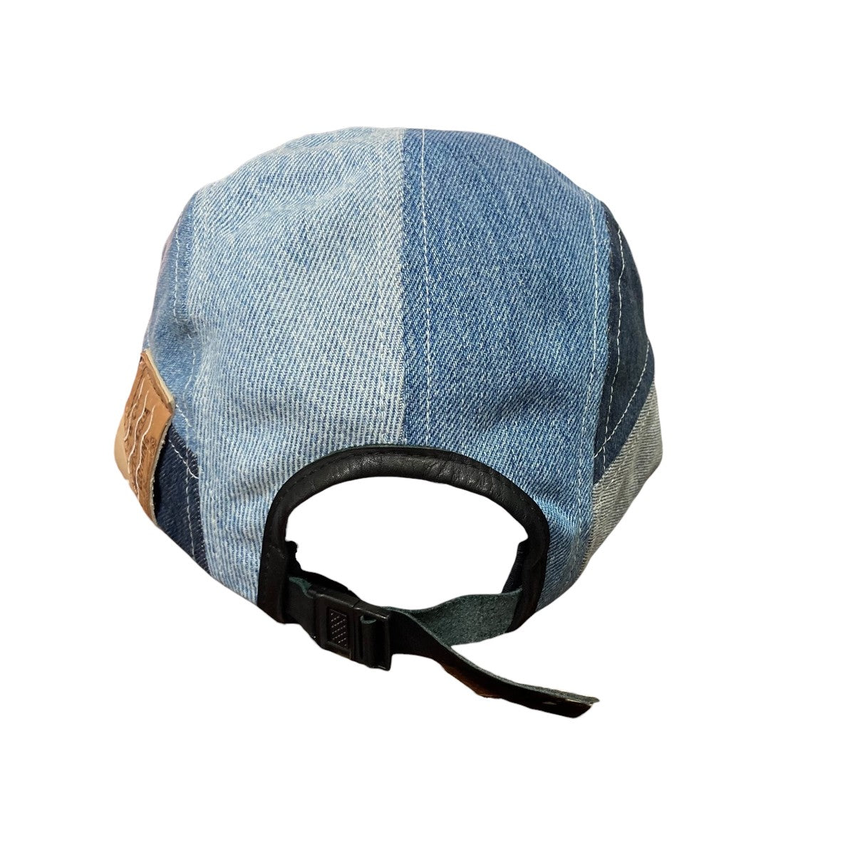 NIR(ニル) denim patchwork capリメイクデニムキャップ インディゴ