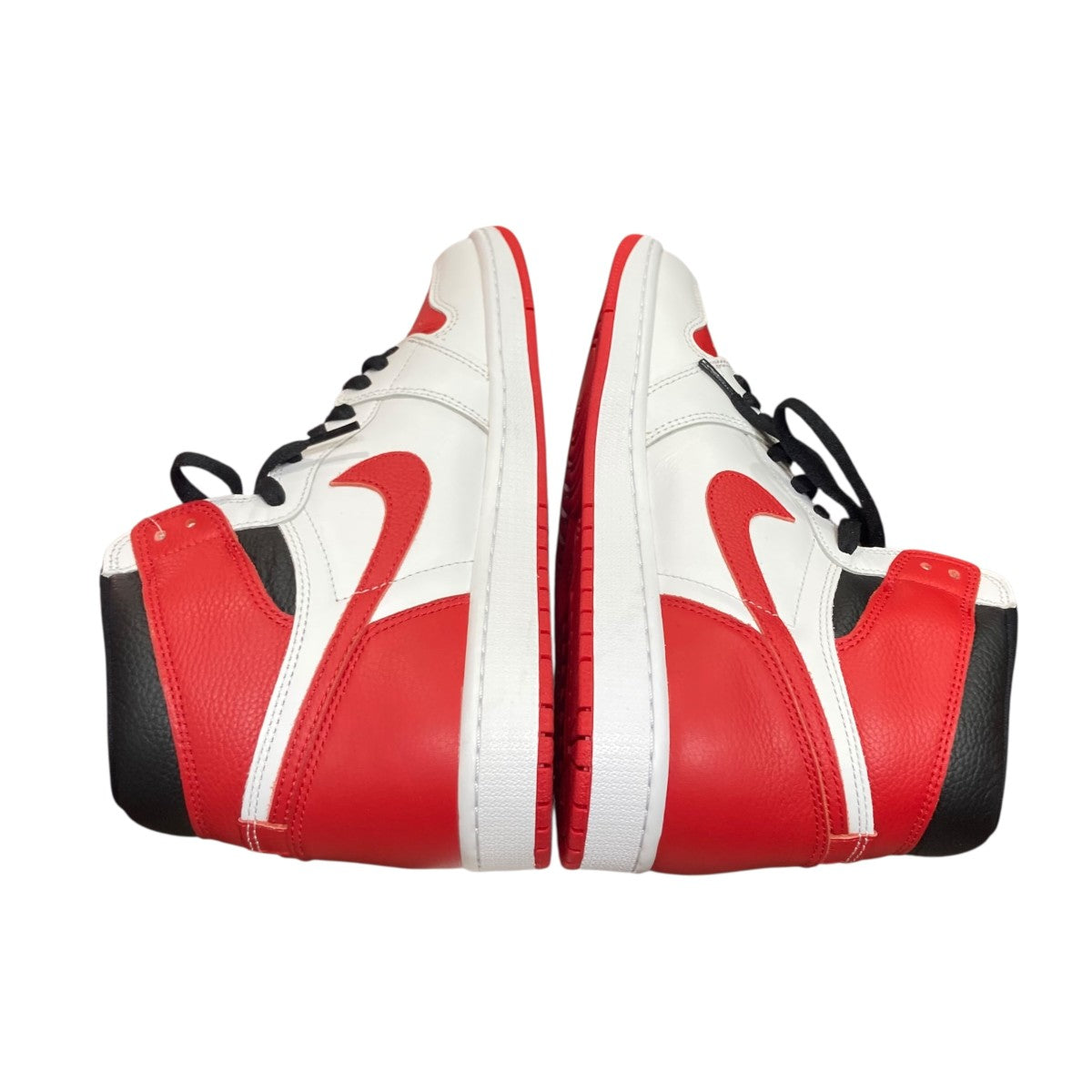Nike レッド ハイカット シューズ ナイキ レザー ハイカットスニーカー 27.5cm レッド ABランク