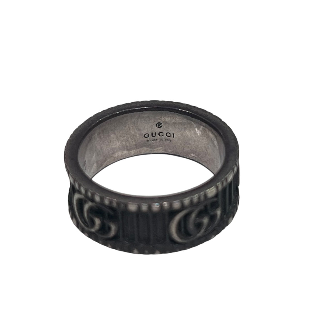 【正規品】　GUCCI 指輪　マーモントリング　シルバー　23号 グッチ GUCCI 551899 J8400 リング GG MARMONT RING 8MM AGED