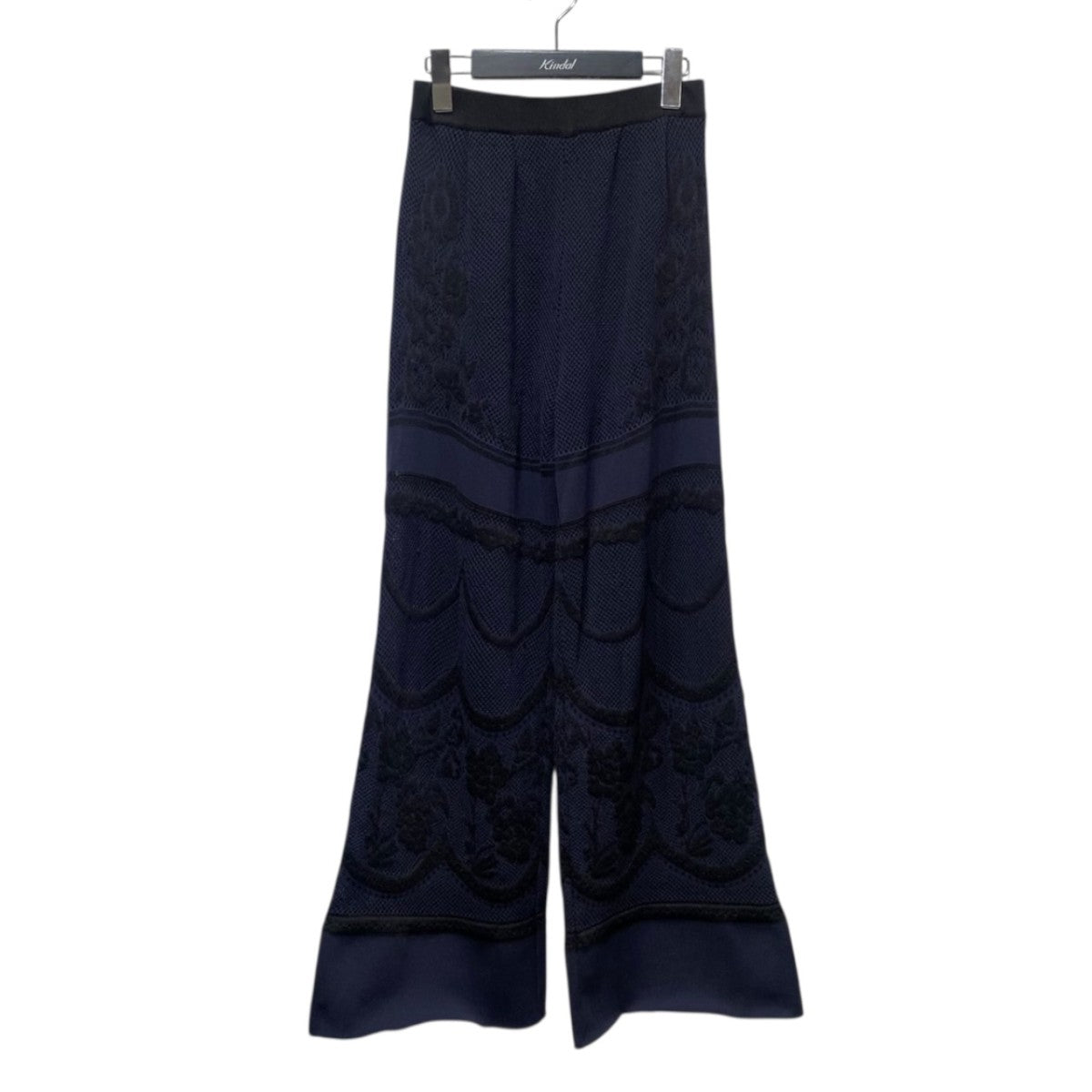 FLORAL PATTERNED LACY PANTSニットパンツTN22SS004