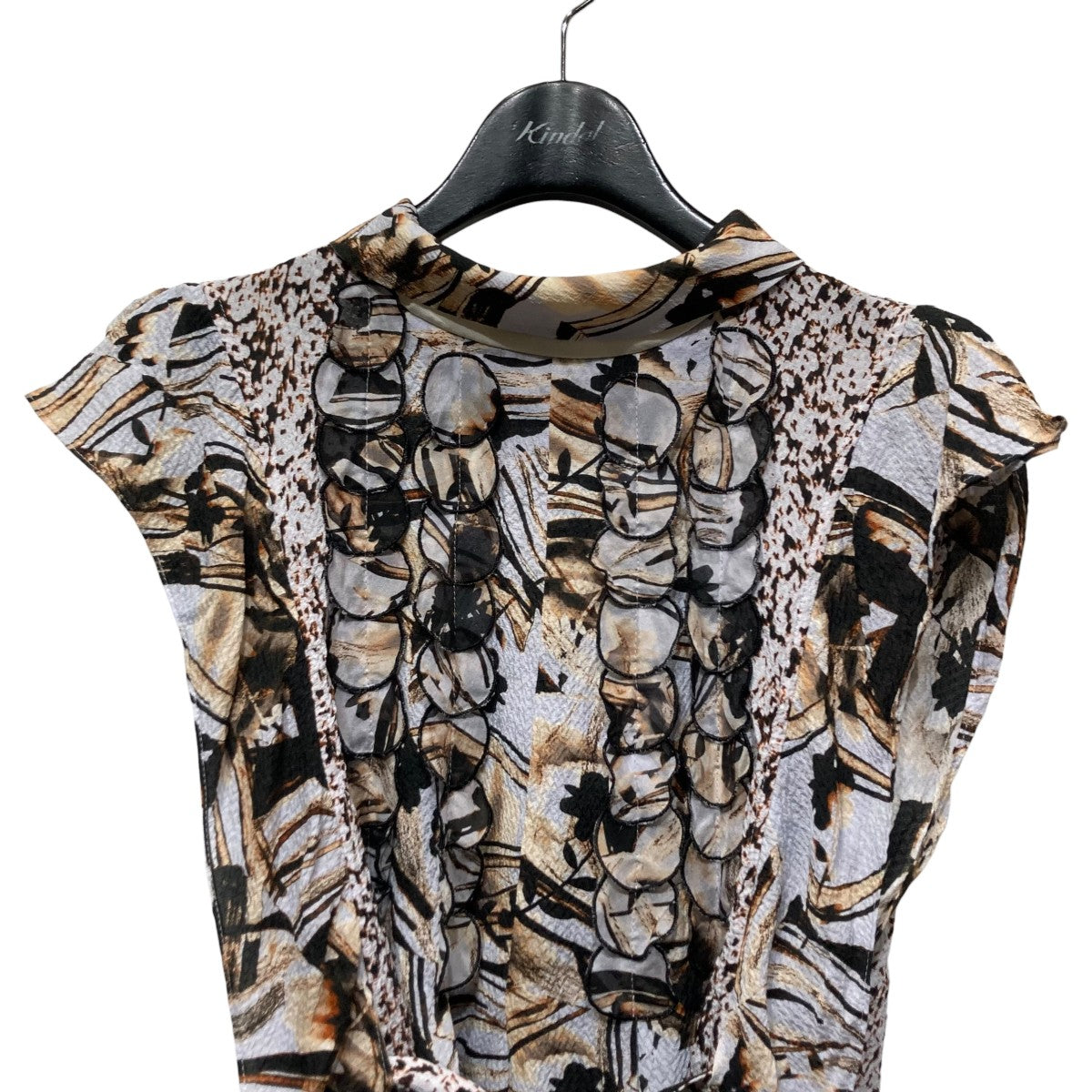 3．1 phillip lim 24AW総柄シルクノースリーブブラウスP242-20398RLT 古着・中古-3枚目のアイテム画像