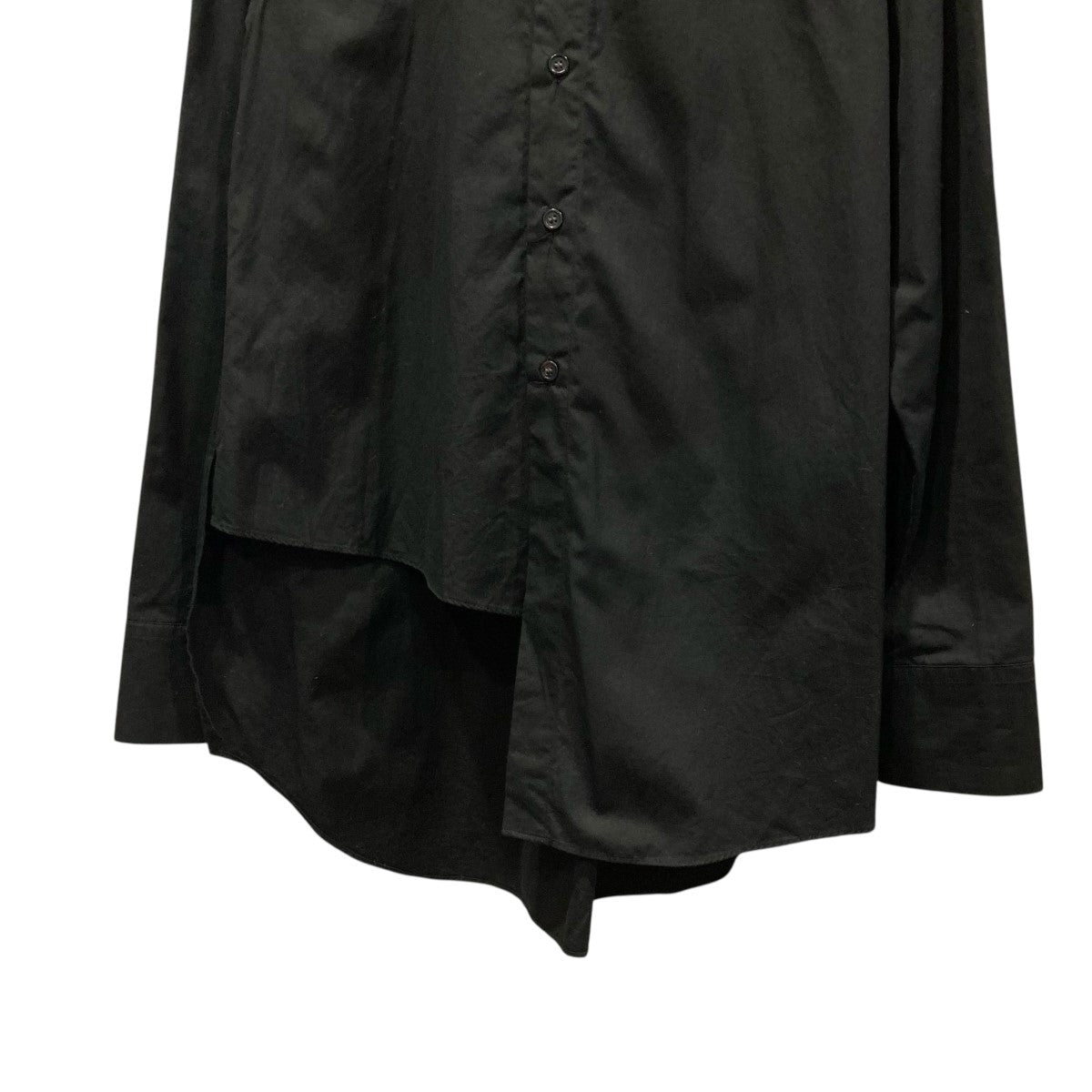 Ground Y グラウンドワイ　18AW アシンメトリー　シャツ　ブラック Ground Y Yohji Yamamoto グラウンドワイ ヨウジヤマモト