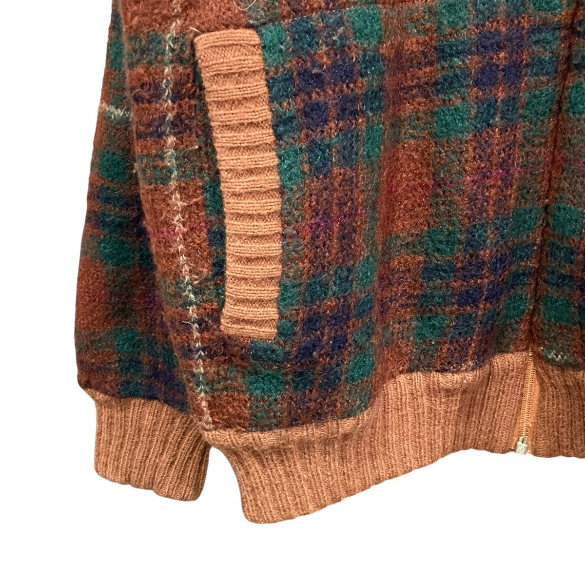 LOEWE(ロエベ) リバーシブルニットブルゾン ブラウン サイズ M｜【公式