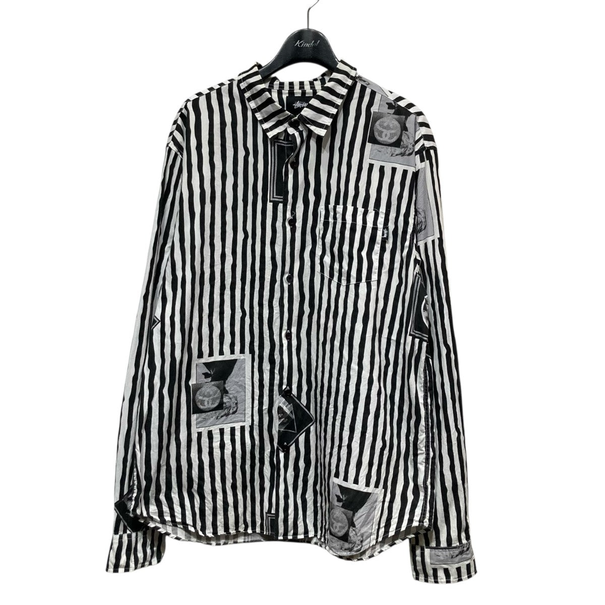 STUSSY ストライプゲームシャツセットアップ　ステューシーoldstussy STUSSY ストライプゲームシャツセットアップ ステューシー